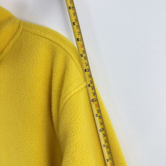 Old Navy vintage y2K Yellow Fleece 1/4 Zip Pullover Sweater Size L - Picture 16 of 16